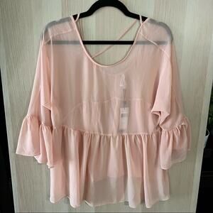 BCBGENERATION Coral Sheer Top (imperfect)
